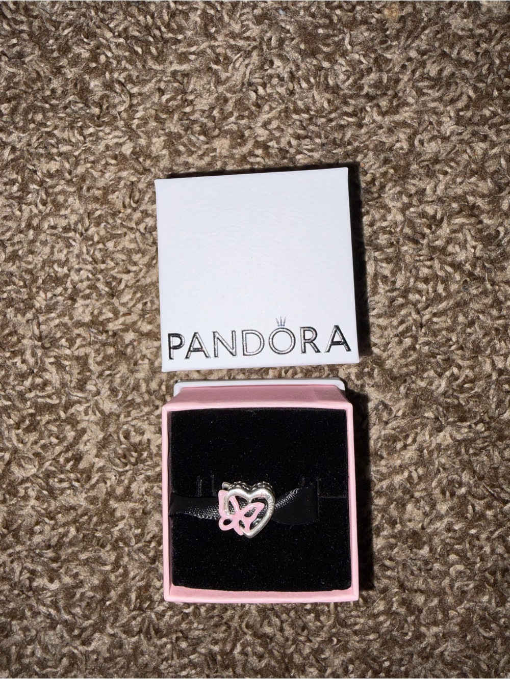 Pandora Open Heart with Butterfly Charm